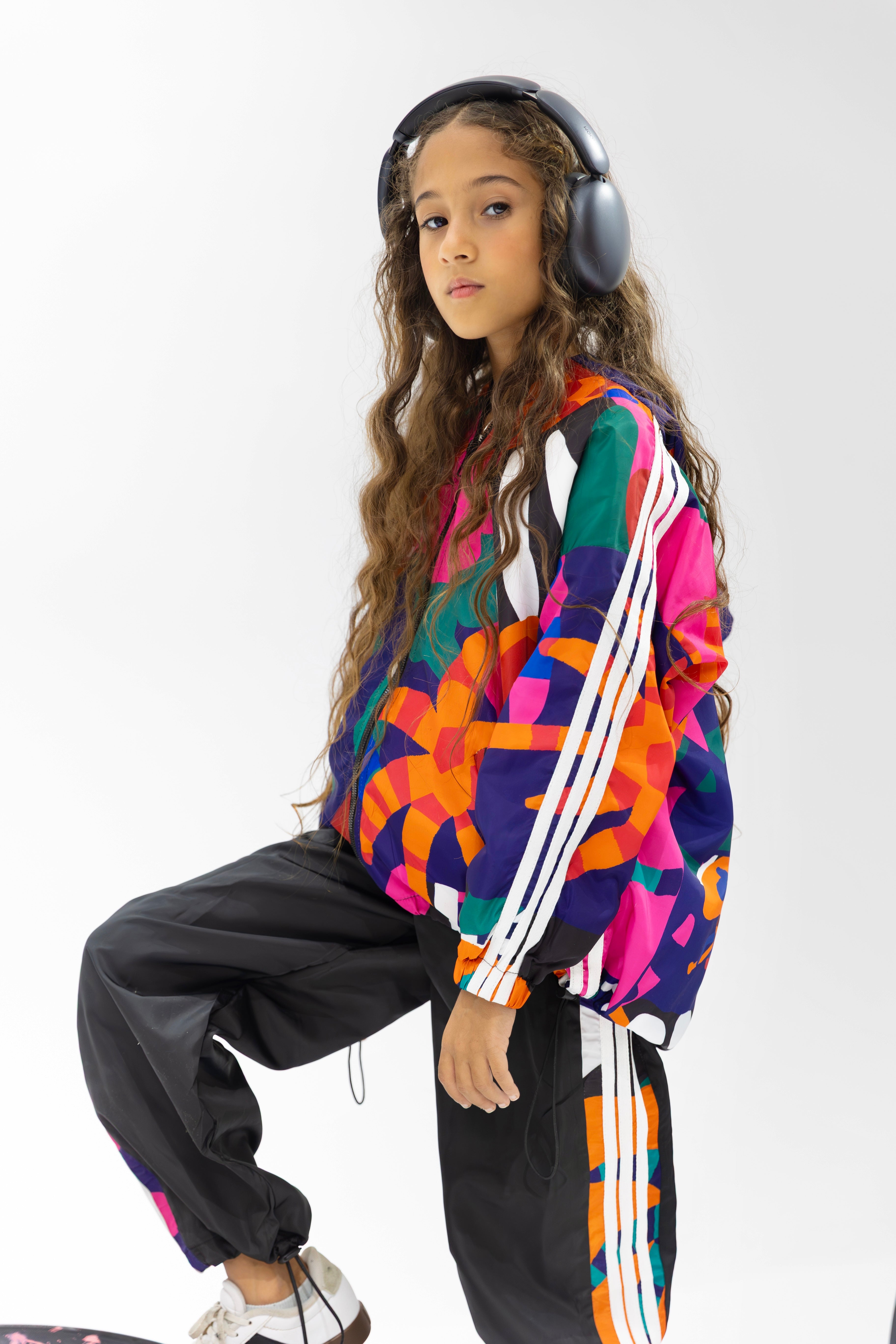 Waterproof suit printed fuchsia